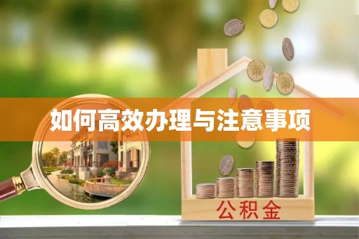 山西如何高效办理与注意事项
